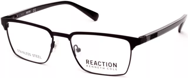 Kenneth Cole REACTION KC0797 Black 002 Metal Optical Eyeglasses Frame 51-17-140