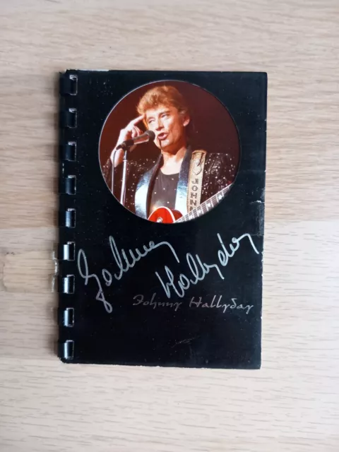 Johnny Hallyday Mini Album De 10 Photos .Album Dédicacé Par Johnny