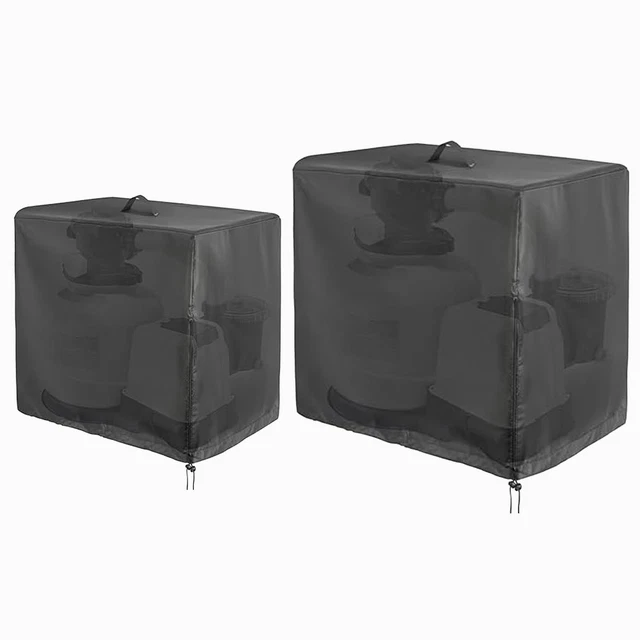 Housse De Pompe De Chauffage Spa - Tissu Oxford Imperméable, Avec Sangles, Pour Modèles Standard (noir Ou Gris)