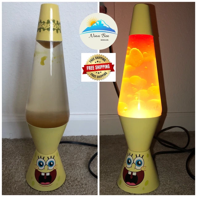 SPONGEBOB LAVA LAMP Lava Lite Yellow 14.5 90.00 PicClick