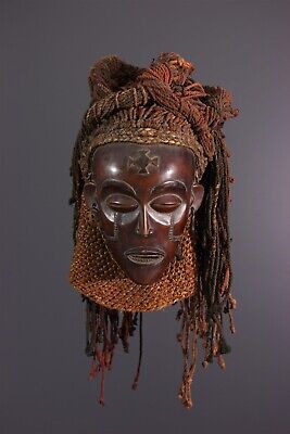 Stunning African Chokwe "Pwo" wood mask, 40 x 38 cm, good cond., top provenance