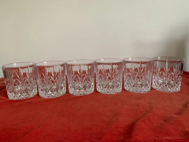 Lot De 6 Verres à Whisky En Cristal 320 Ml - Violet - Set Verres à Eau/Jus