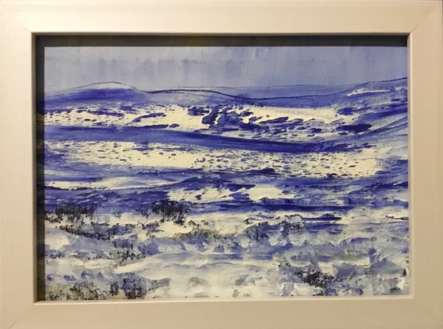 Quadro “paesaggio “dipinto a olio su tela 13 x 18 cm ,compresa cornice