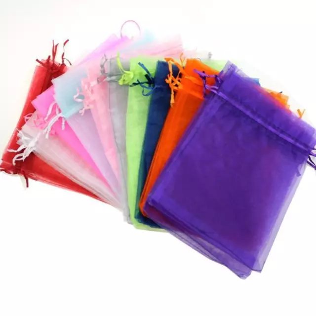 50 100 Organza Bag Sheer Bags Candy Packaging Jewellery Gift Wedding Pouch