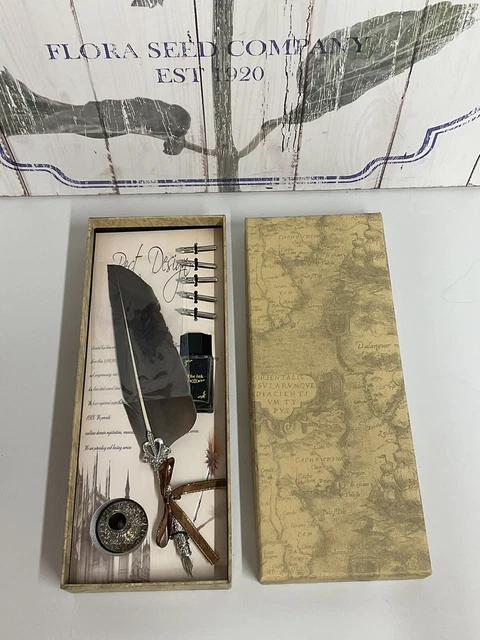 Quill Pen Feather Pen Ink Pen Feather Calligraphy Set Writing Quill Pen Gift