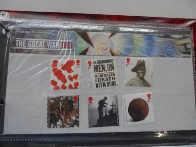 GB 2015 511 The Great War 1915 Royal Mail Presentation Pack in mint condition