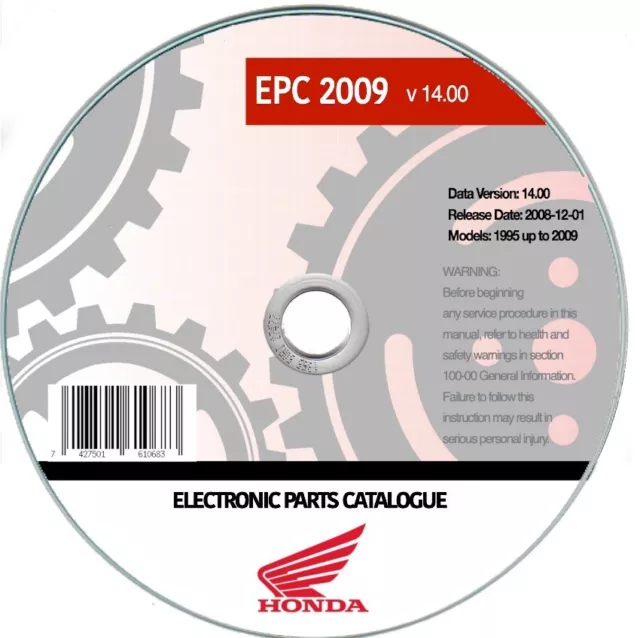 Honda Bike & Scooters Epc 1995-2009 Spare Parts Catalogue Pièces de Rechange