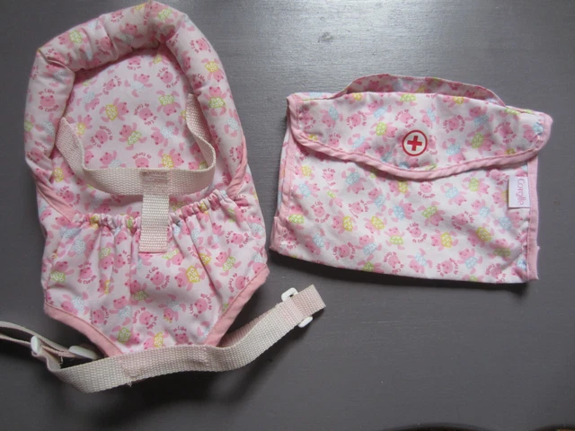 PORTE BÉBÉ COROLLE et petit trousse infirmière , pour poupon 30 cm