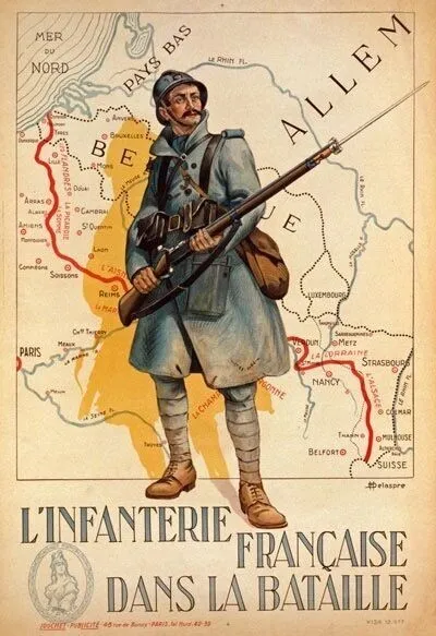 Vintage Retro Old WW1 World War I Army Propaganda Bataille Print Posters A4