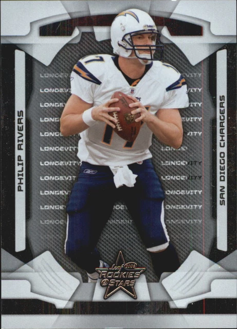 Carte Philip Rivers Rookie /10 - 2004 Leaf Rookies & Stars Longevity - Autographiée