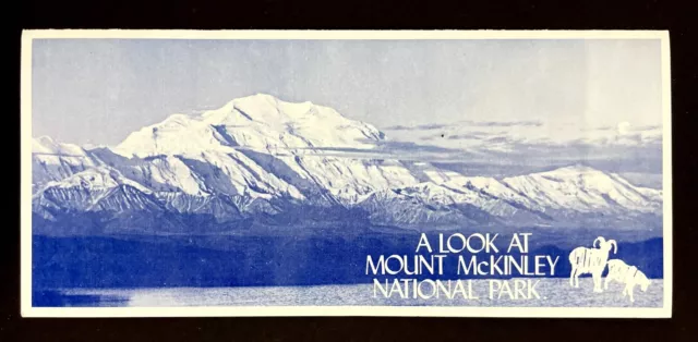 1974 Mount McKinley National Park Alaska Vintage Travel Brochure Tundra Tours AK