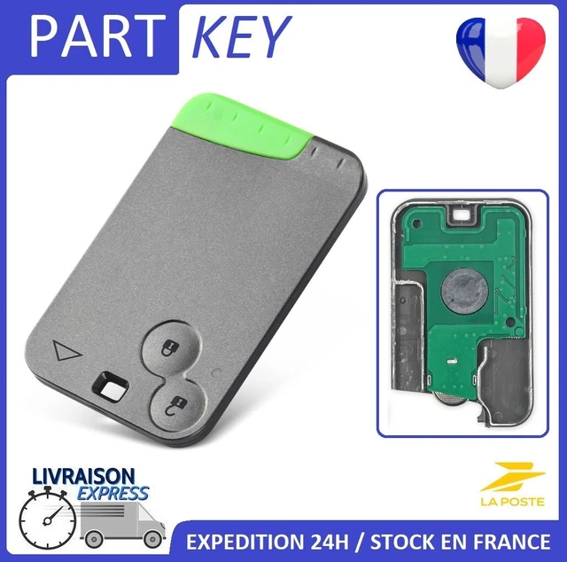 Carcasa de llave para Renault-Dacia con 3 botones – Lock – Compatible con Espace IV, Laguna II, Velsatis, Wind, Duster