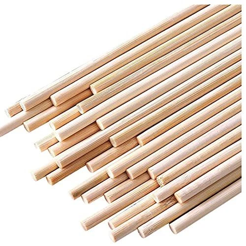 25PCS Dowel Rods Wood Sticks Wooden - 1/4 x 12 Inch 1/4" x 12"