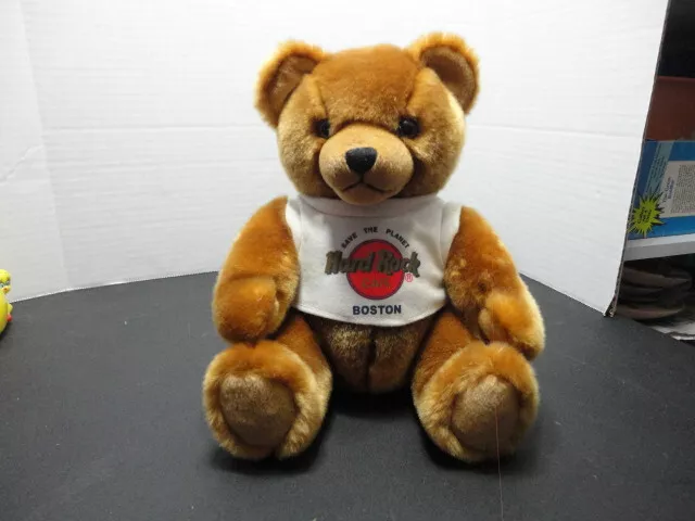 Hard Rock Cafe 2001 Teddy Bear Plush BOSTON T-Shirt Herrington's Teddy Bear Club