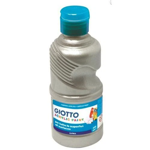 Flacone 250 ml Colore a Tempera Acrylic Paint Giotto Fila colore Argento