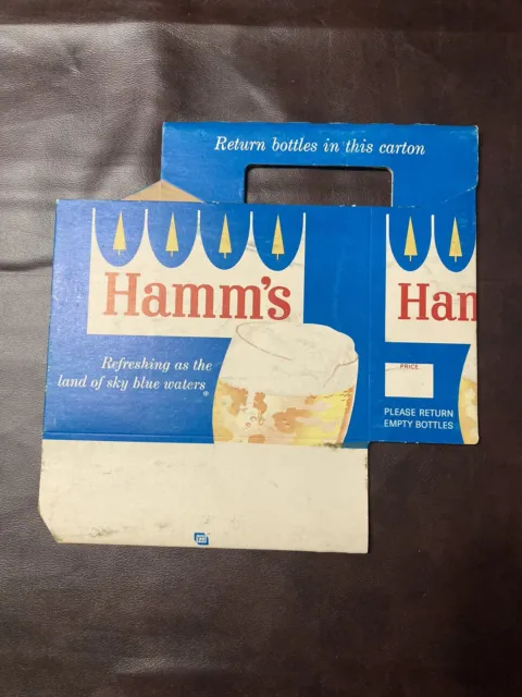 Hamm's beer collectibles 6 pack bottle holder NOS from the mid 1960's