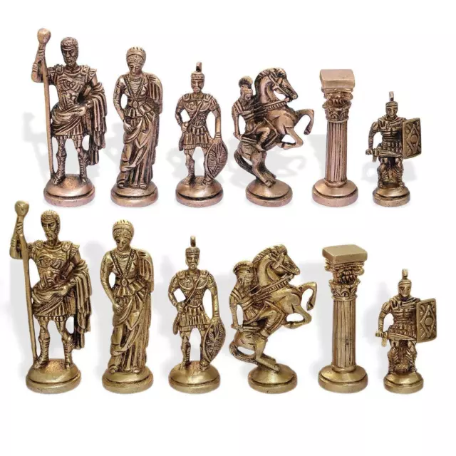 Brass Chess Pieces Antique Solid Brass Indian Decorative Table Office Home Decor