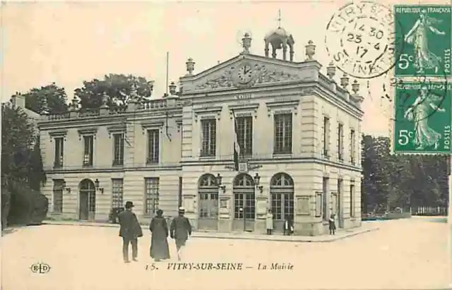 94 - Vitry sur Seine - La Mairie - Animãe - CPA - see double-sided scans