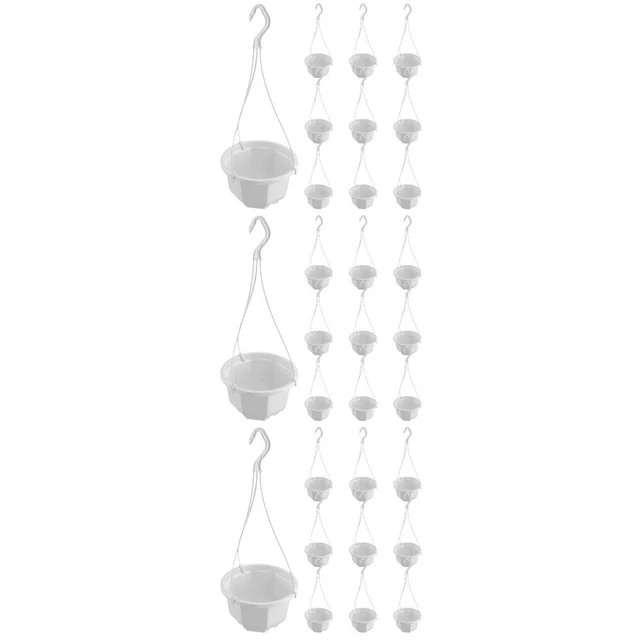 30 sets suspendus Pottes suspendues paniers de fleurs artificielles Pots