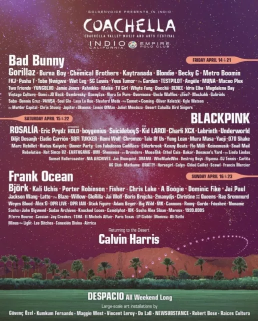 Coachella Music and Arts Festival 2023, 3 Day Pass, weekend 1. VIP Wristband!!!