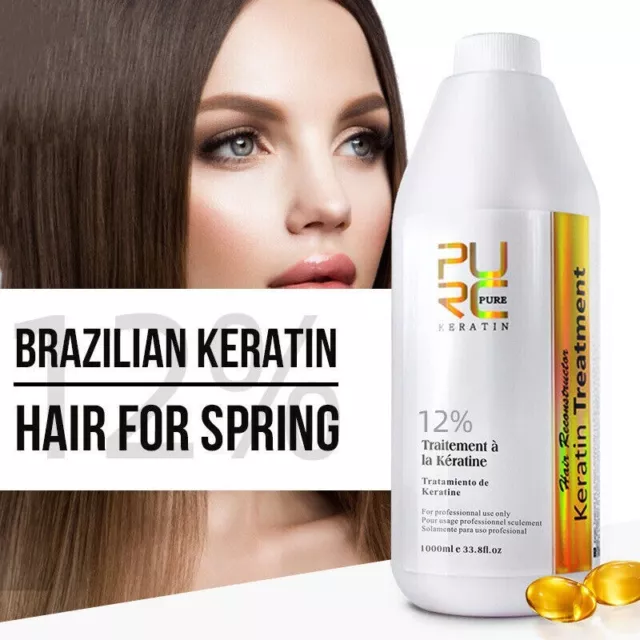 1000Ml 12% reines Keratin Haarglättung Behandlung verbessert krauses Split Ends