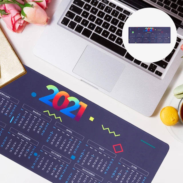 2021 Calendario Alfombrillas de ratón Goma Teclado Para Escritorio