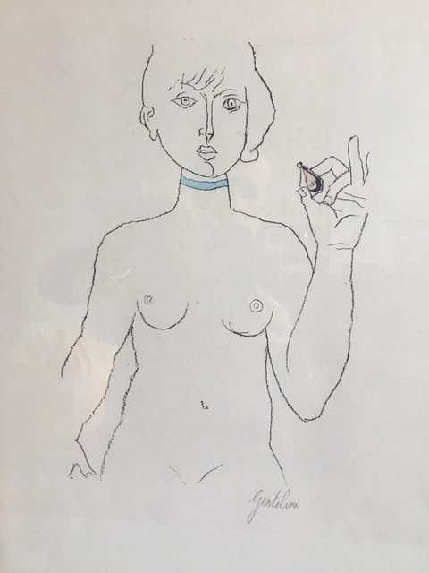 quadro  moderno carboncino franco gentilini