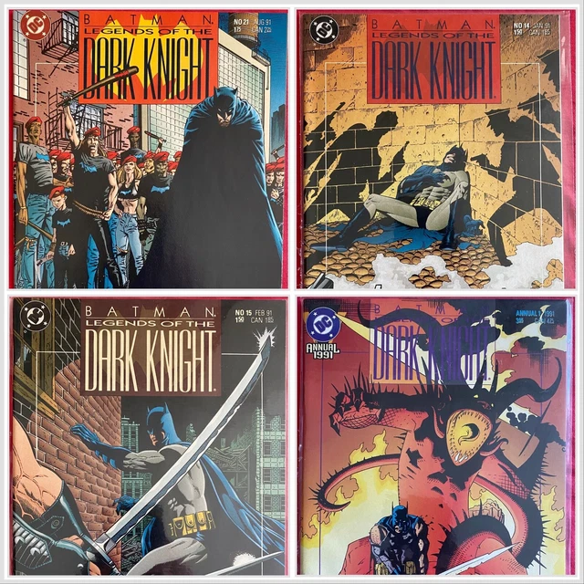 Lot of 4 Batman Legends of the Dark Knight DC 1991 Annual 1 , 14 , 15 , 21