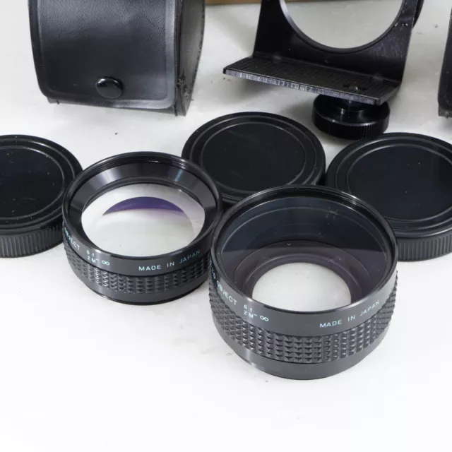 ↑ Juego de lentes auxiliares Star-D, teleobjetivo y gran angular para Minolta Talker AF-S AF-V