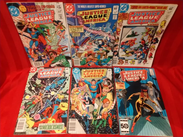 JUSTICE LEAGUE OF AMERICA Lot Of 6 Bronze Age (1982-85) DC Comics G/VG/NM!