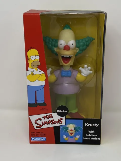 The Simpsons Krusty Bobbler 2002 NEW World of Springfield Bobble Head Doll
