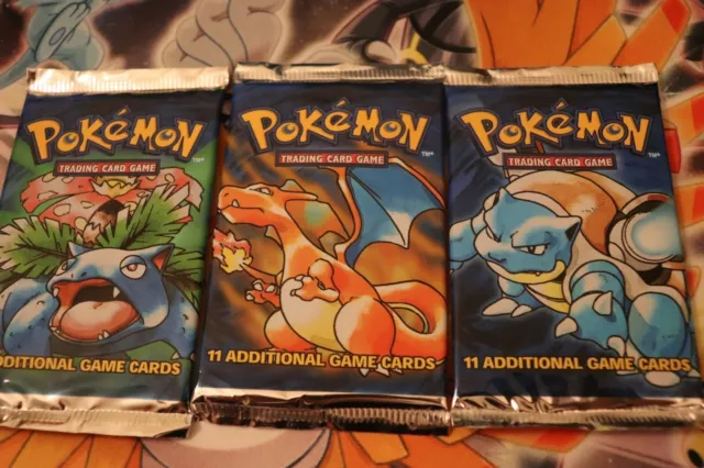 Pokemon base set booster packs with gym heroes and gym challenge 3 complete sets
