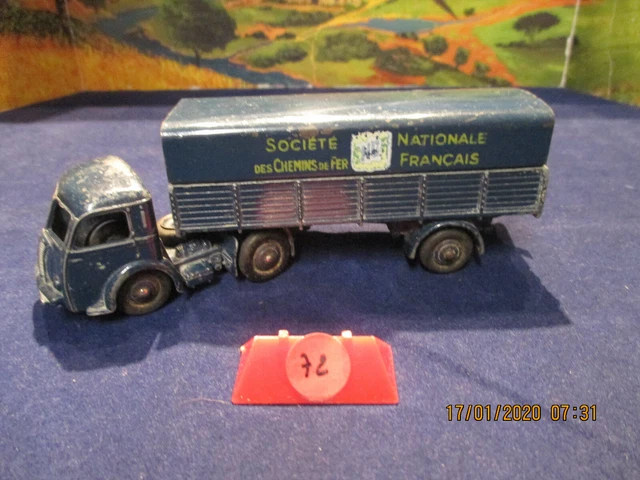 Dinky Toys France – Tracteur Panhard Avec Remorque SNCF – Échelle 1/43 – Bleu