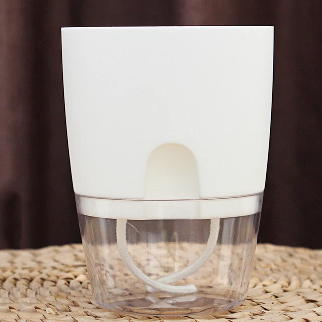 2 Layer ABS Flowerpot Self Watering Plant Container w/Water Tank (10.5cm) 11