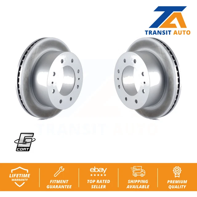 Rear Coat Brake Rotors Pair For Chevrolet Silverado 2500 HD GMC Sierra 1500 3500