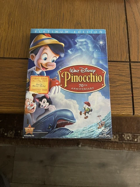 Pinocchio DVD 2-Disc Set 70th Anniversary Platinum Edition Disney 1940