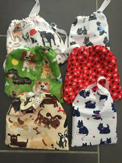 Dog Poo bags holder handcrafted various colours & dogs with lobster clips NEW