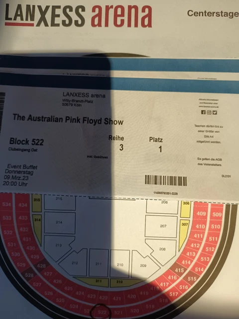 Konzert Tickets (2 St.) The Australian Pink Floyd Show 2023 in Köln