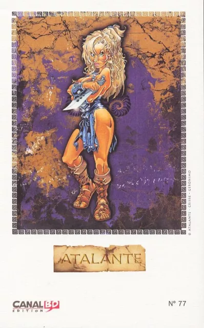 ATALANTE  Ex libris de CRISSE Pin Up GIRL SEXY BELLE FILLE BLONDE armée  signé💕