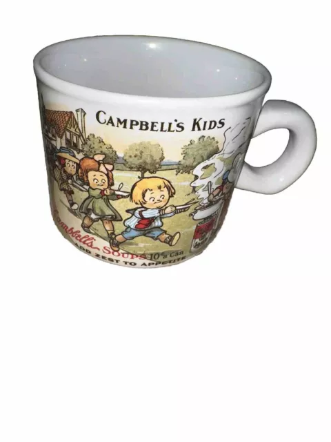 Vtg Campbells Kids Soup Mug 1994 Westwood Replica 1910 Souvenir Postcard