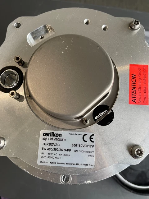 Oerlikon Leybold Tw 400/300/25 S-Pp Vacuum Turbovac 800160V0017V