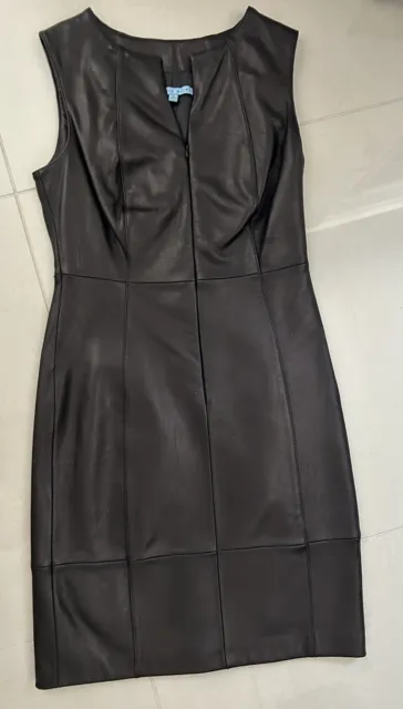 Leather Dress Black, Size 2 (Aus 8)