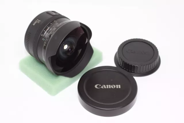 Canon EF 15mm F/2.8 Fisheye Ultra Wide Angle Lens w/Cap