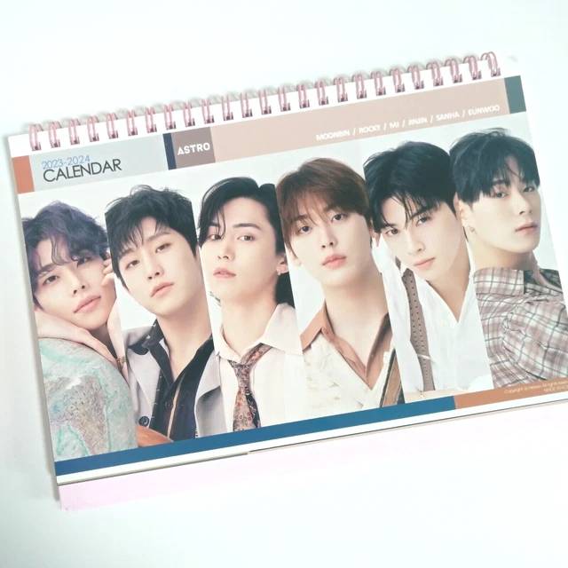 ASTRO PHOTO DESK Calendar 2023 2024 Calender Pink + Sticker KPOP MJ