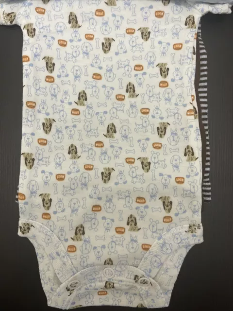 carters baby boy Size Preemie Dog print one peice body suit 5 pack 2