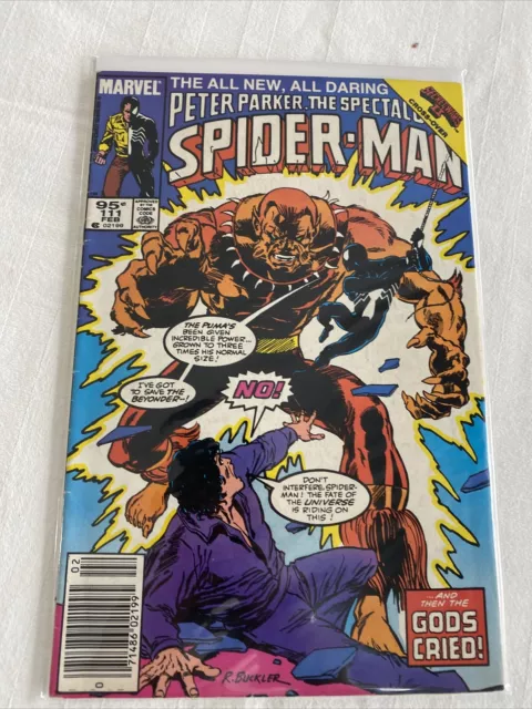 Spectacular Spider-man 111 Newsstand Canadian CPV Marvel Comics 1985