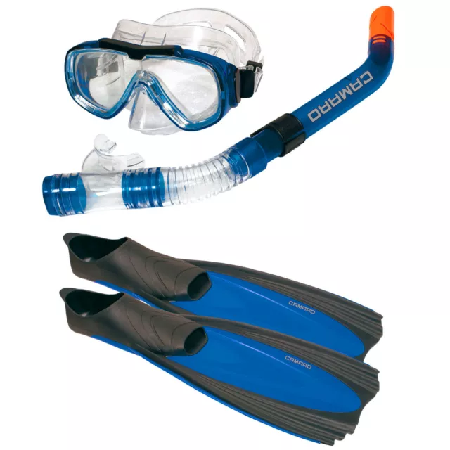 Camaro Set Buceo Snorkel Profesional Complete Fluido Máscara Esnórquel