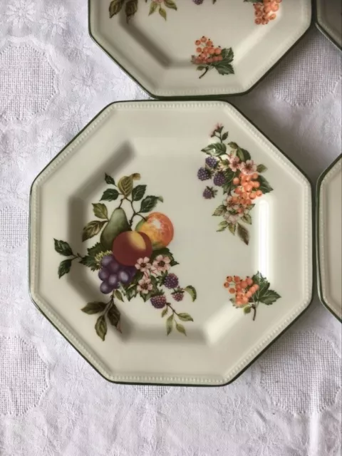 Johnson Brothers Fresh Fruit 2 x 20cm Salad plates & 2 x 16.5cm tea plates 2