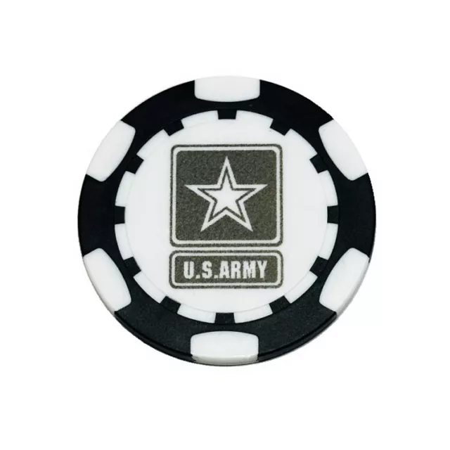 US Army USA United States Military Clay Poker Chip - Golf Ball Marker Card Guard