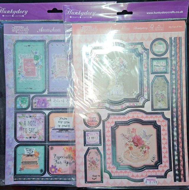 Card making items hunkydory die cut card kits x 2 something special 3 